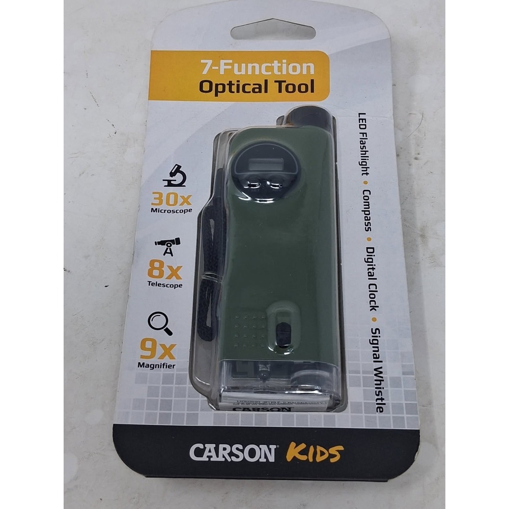 NEW Carson X-Scope Kids 7-in-1 Optical Tool Microscope Telescope Boy Scouts. I
